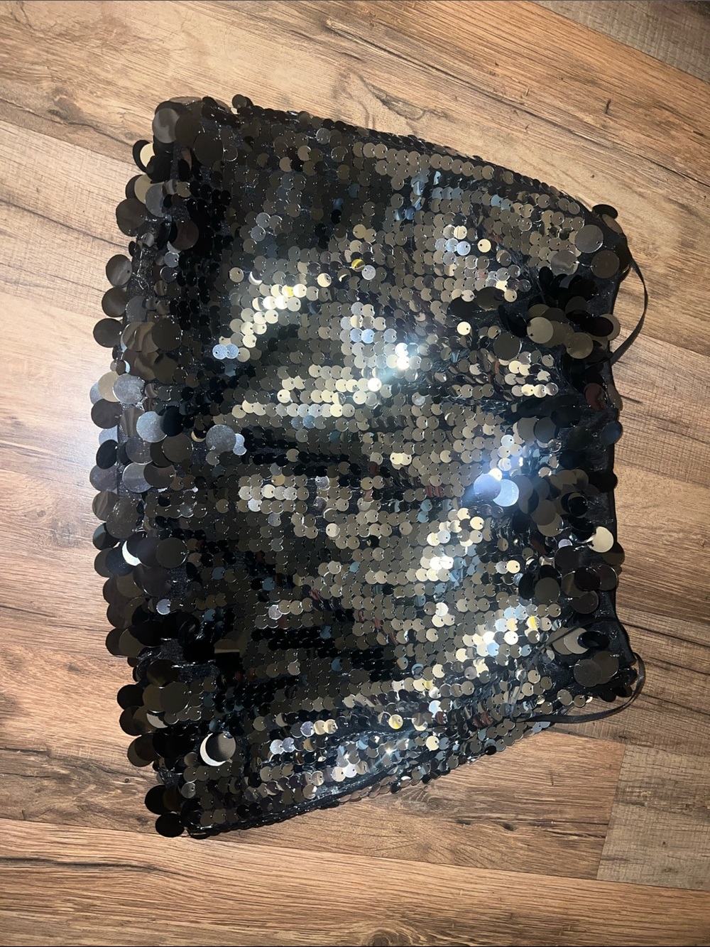 Windsor Pewter Sequin Mini Skirt